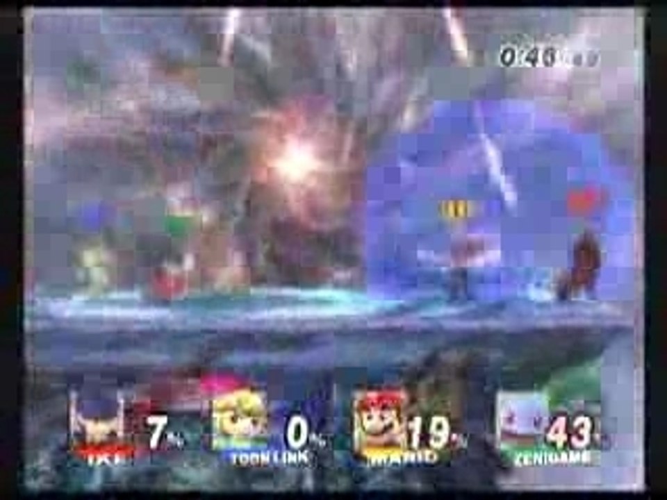 Super Smash Bros. Brawl - Ike VS Toon Link VS Mario VS Pokem
