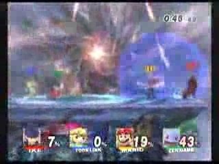 Super Smash Bros. Brawl - Ike VS Toon Link VS Mario VS Pokem
