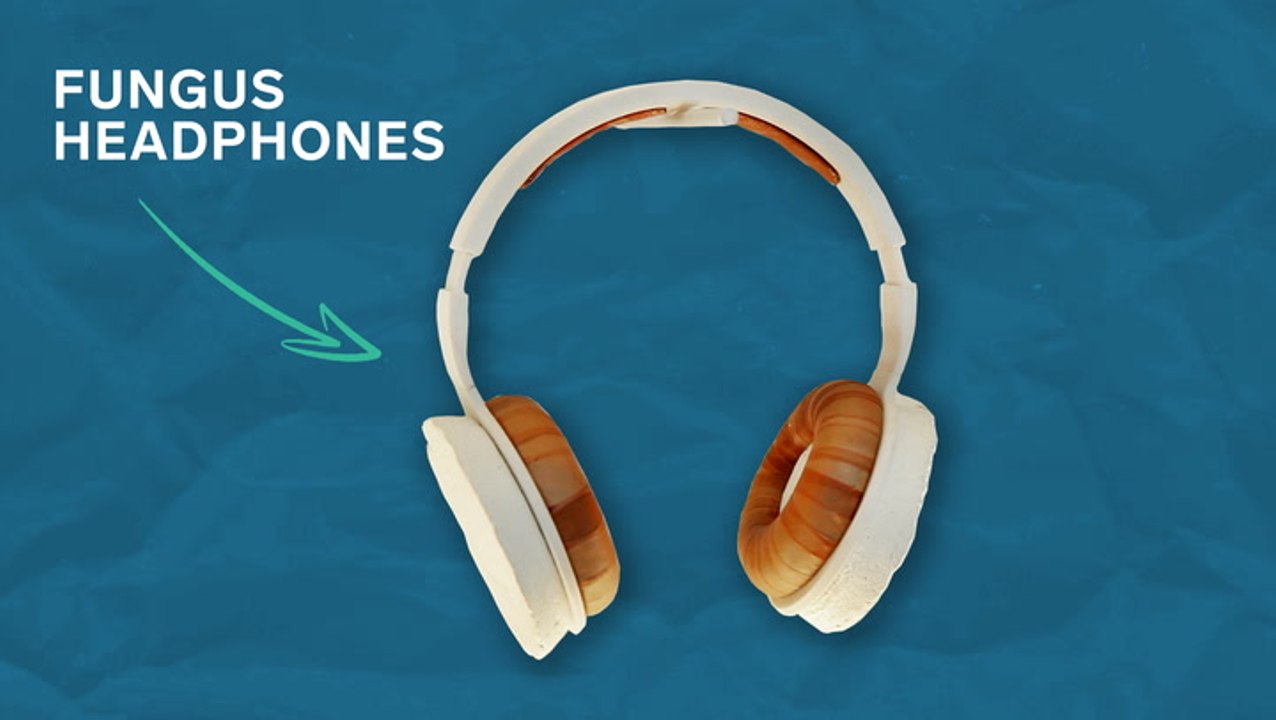These headphones are made entirely out of fungus and other microbes