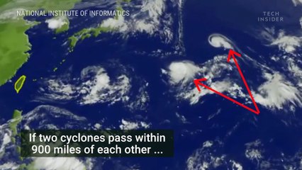 Here's what happens when two hurricanes collide