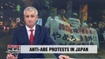 Protestors in Tokyo call on PM Abe to drop trade restrictions on South Korea