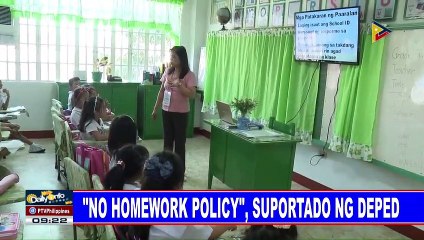 'No homework policy,' suportado ng DepEd