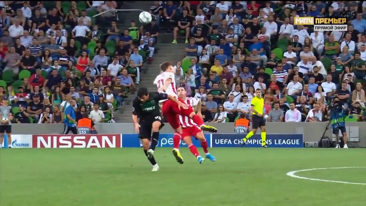 krasnodar vs Olympiakos 1-2   highlights & all goals