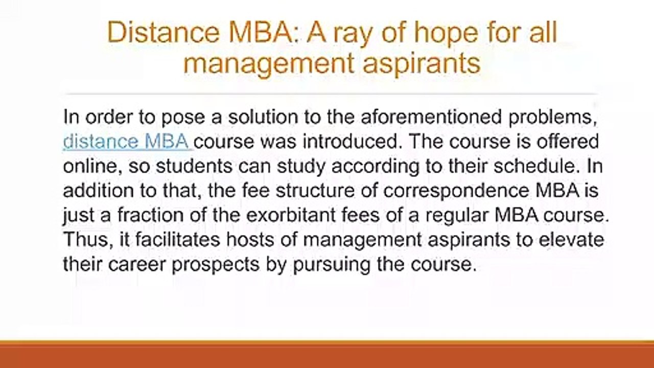 Benefits of Distance MBA | MIT School of Distance Education