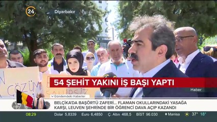 HDP'nin işlerine son verdiği 54 şehit yakını yeniden işbaşı yaptı