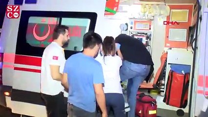 Ambulansa yol vermeyen maganda bu kez de makas atıp kazaya neden oldu