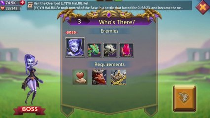 Lords Mobile - Barbaric Journey - Who's There - Lowest Castles