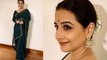 Vidya Balan looks beautiful in green Saree & Gajra at Mission Mangal event;Watch video | Boldsky