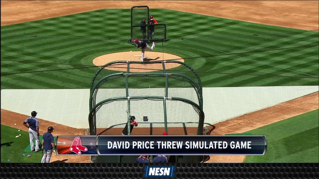 David Price Throws Simulated Game