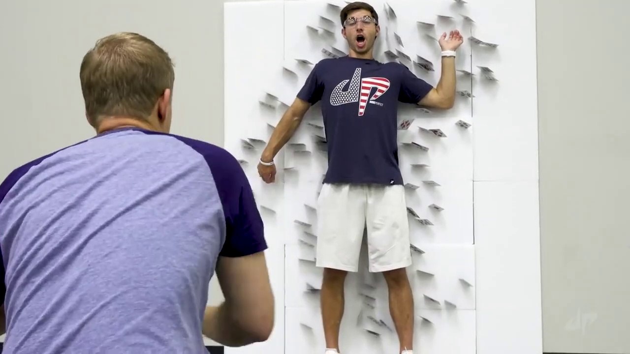 Card Throwing Trick Shots | Dude Perfect