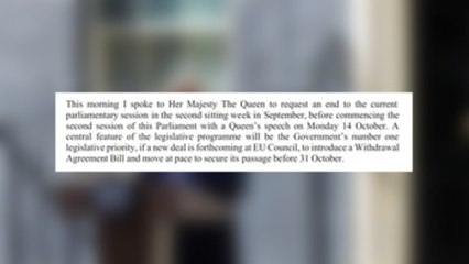 Boris Johnson solicita a Isabel II la suspensión del Parlamento