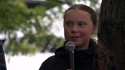 Greta Thunberg pide parar "guerra contra la naturaleza" al llegar a Nueva York