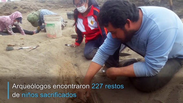 Hallazgo de 227 restos de niños sacrificados en ritual precolombino en Perú