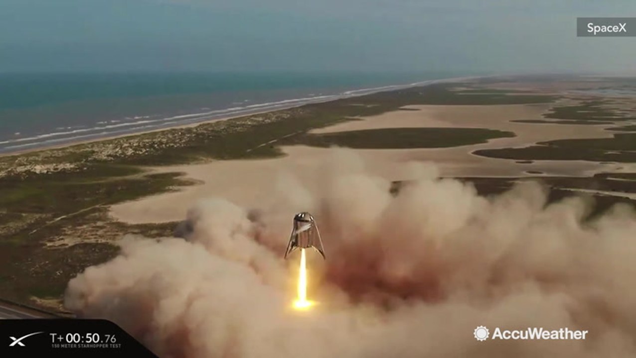 Watch SpaceX Starhopper's amazing test flight
