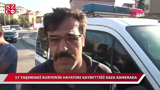 17 yaşındaki genç motosikletli kuryenin hayatını kaybettiği kaza kamerada
