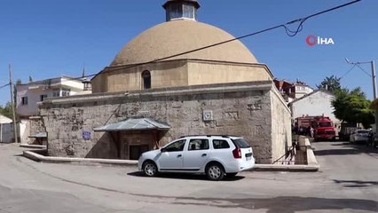 Karaman'da tarihi hamamda yangın