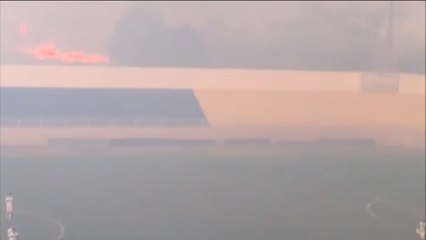 El incendio del Amazonas provoca la interrupción de un partido de fútbol