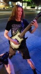 Guitarist Rocks From Outside the Venue