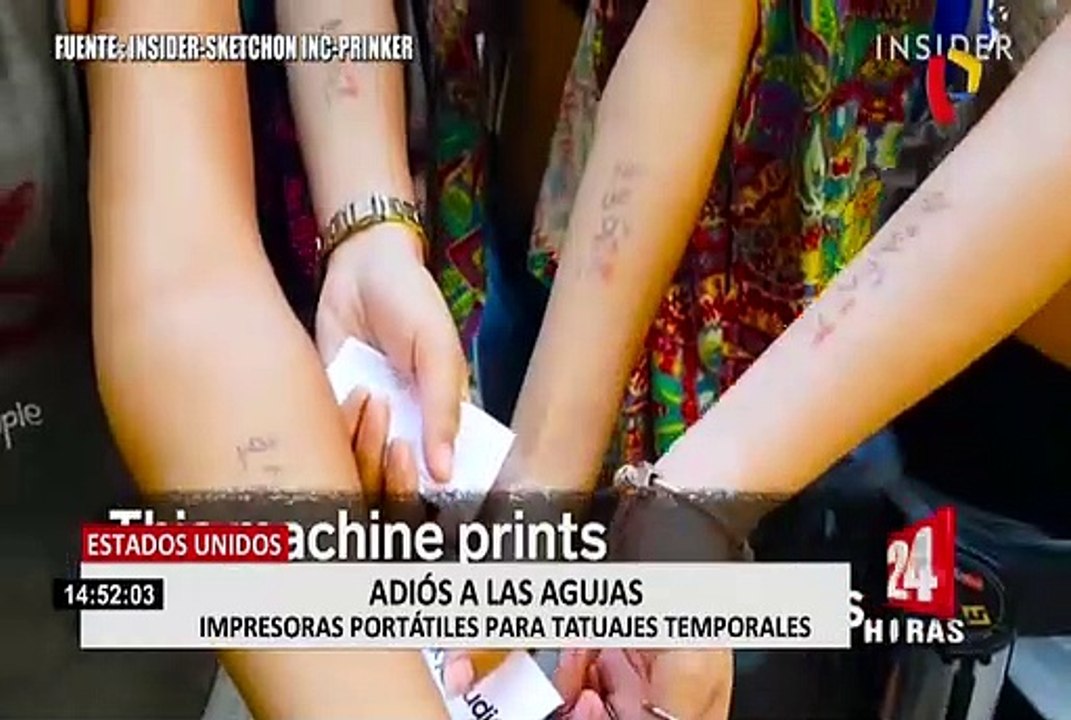 Adiós a las agujas: tatuajes temporales impresos sobre la piel en 3 segundos
