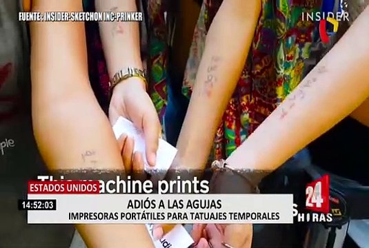 Adiós a las agujas: tatuajes temporales impresos sobre la piel en 3 segundos