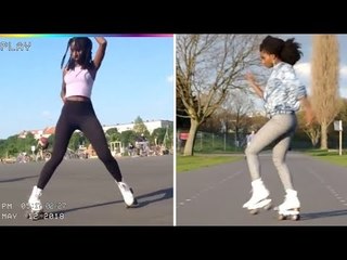 Cette jeune femme nous rend tous ridicule sur des rollers