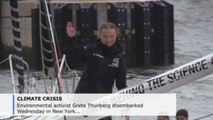 Young climate crusader Greta Thunberg sails into New York