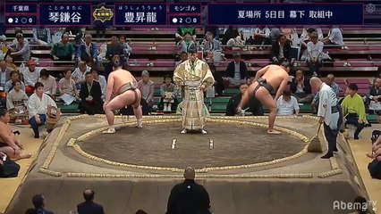 Kotokamatani vs Hoshoryu - Natsu 2019, Makushita - Day 5