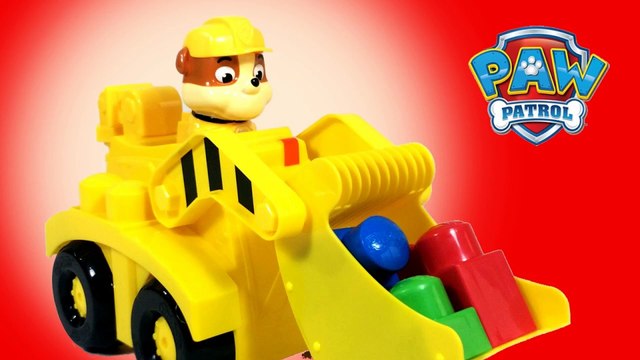 Paw Patrol Ionix Jr Rubble Bulldozer Construction Blocks Unboxing Demo Review