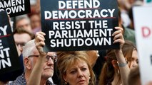 Indignación y protestas en el Reino Unido por el cierre del Parlamento