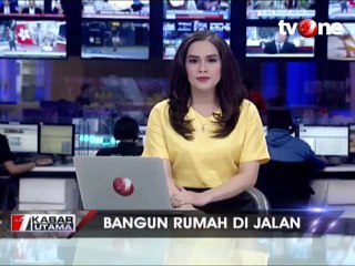 Warga Bangun Rumah Pribadi di Tengah Jalan Umum