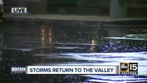 Storms pound the Valley Wednesday night