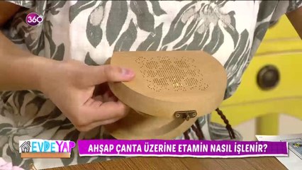 Evde Yap'ta bugün ahşap çanta üzerine etamin yapacağız! ⠀