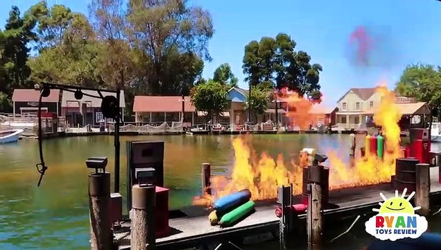 Ryan Rides Jurassic World The Ride at Universal Studios Amusement Park!!!