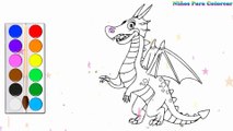 Coloration Dragon diable | Peindre pour les jeunes enfants et dessiner pour les enfants