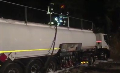 Verrucchio (RN) - Cisterna perde liquido infiammabile su SP18 (29.08.19)