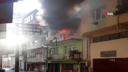 Gemlik'te korkutan yangın