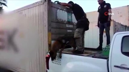 Mersin Limanında değeri 7 milyon TL olan 23 kilo 745 gram kokain ele geçirildi