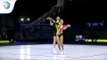 Regina BIKTASHEVA & Tornike TOMADZE (RUS) - 2019 Junior Aerobics Europeans, mixed pairs final
