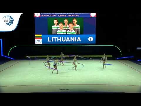 Lithuania - 2019 Rhythmic Gymnastics Europeans, junior groups 5 ribbons qualification