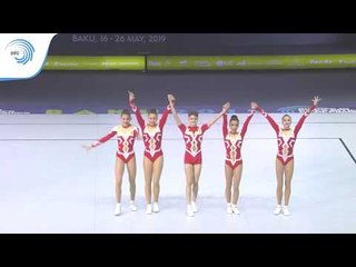 Romania - 2019 Junior Aerobics Europeans, groups final