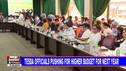 TESDA officials pushing for higher budget for next year