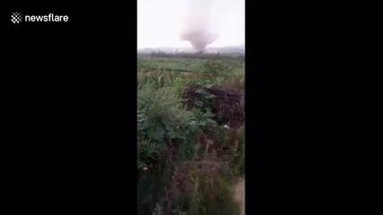 Tornado rips through Chinese village injuring nine people