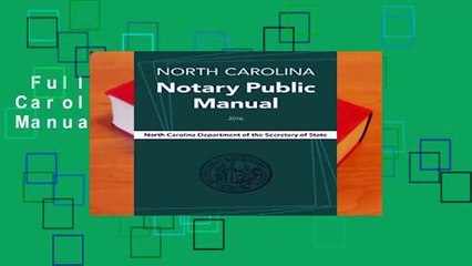 Full version  North Carolina Notary Public Manual, 2016  Review
