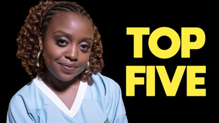 Quinta Brunson ranks her Top 5 rappers to listen to in her trailer