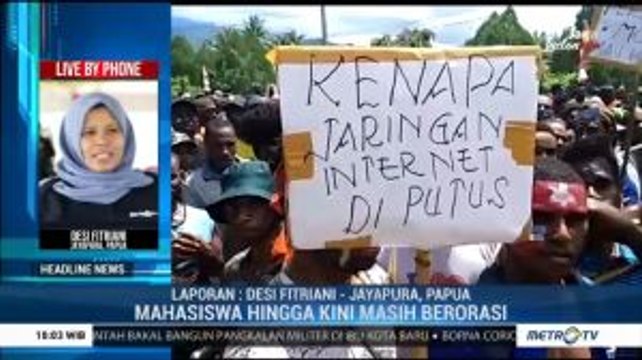 Ribuan Demonstran Berunjuk Rasa Menuju Kantor Gubernur Papua