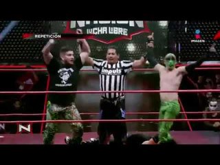 Mr Iguana y Fresero se topan con la máquina destructora de Bram | Nación Lucha Libre