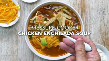 Pressure Cooker Chicken Enchilada Soup