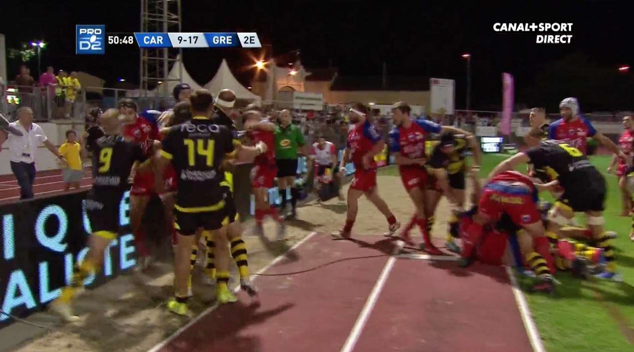 Une bagarre générale éclate entre Carcassonne et Grenoble