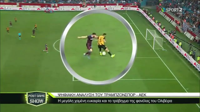 Το διπλό πέναλτι που έγινε στον Ολιβέιρα στο 46' και δεν καταλογίστηκε