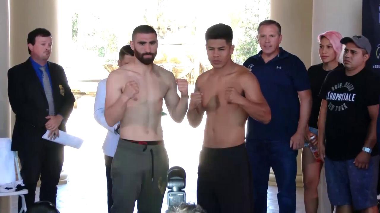 Main Event pose face-off